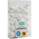 Light Gray Art Star Decofoam Balls Assorted Size 32 Pieces Polystyrene
