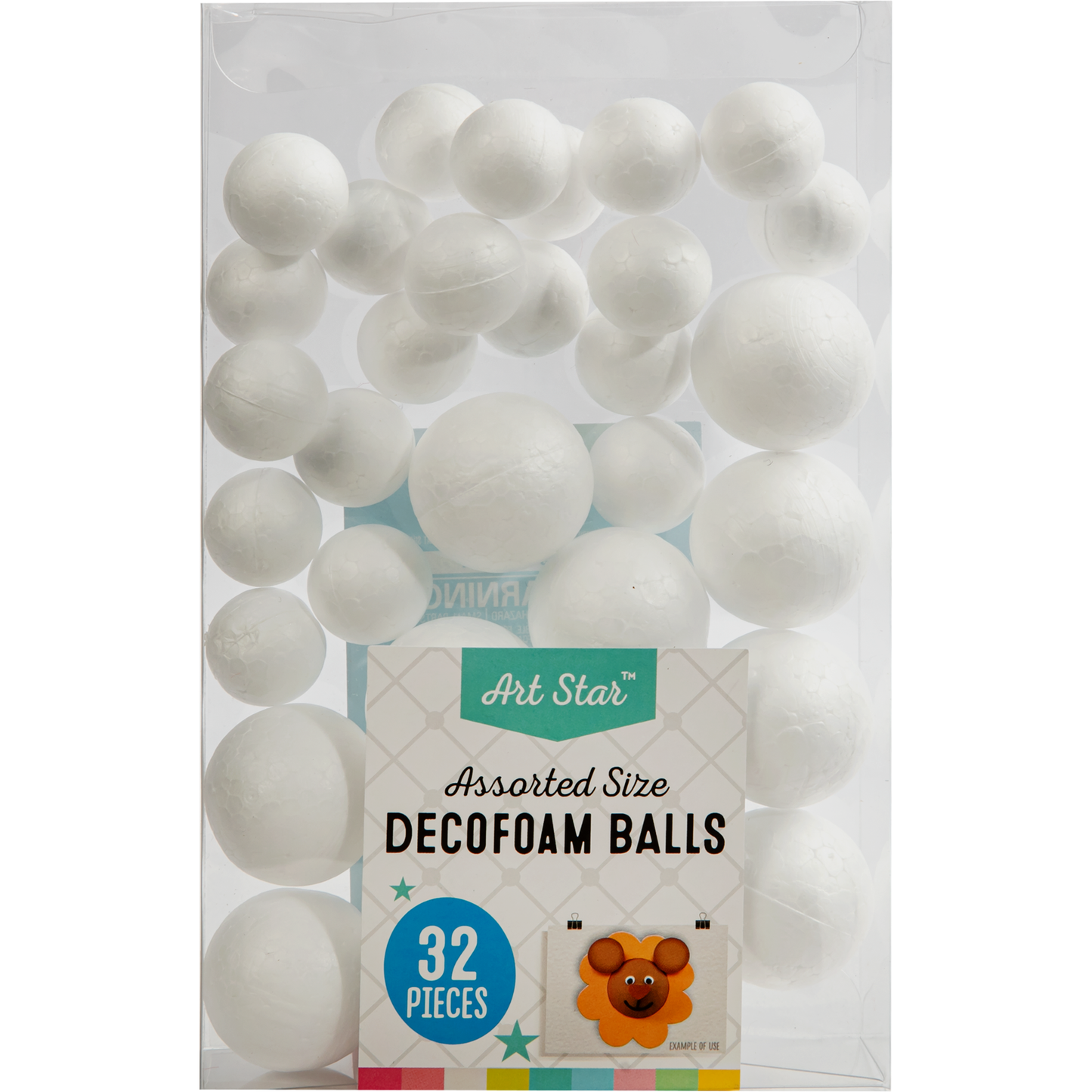 Gray Art Star Decofoam Balls Assorted Size 32 Pieces Polystyrene