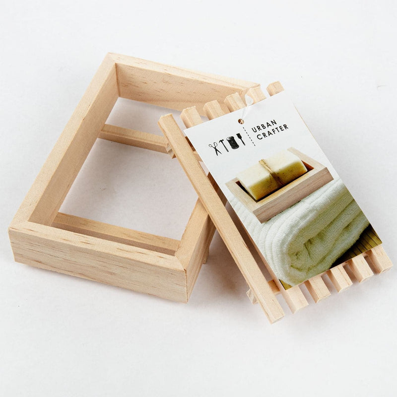 Light Gray Urban Crafter Pine Soap Holder Box 12.5x8.5x3cm Boxes