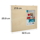 Gray Urban Crafter Plywood Panel Photo Frame 32.5x26 x0.9cm Frames