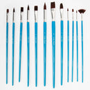 Light Sea Green Eraldo di Paolo Taklon Acrylic Brush Set 12 Pack Taklon and Synthetic Brushes