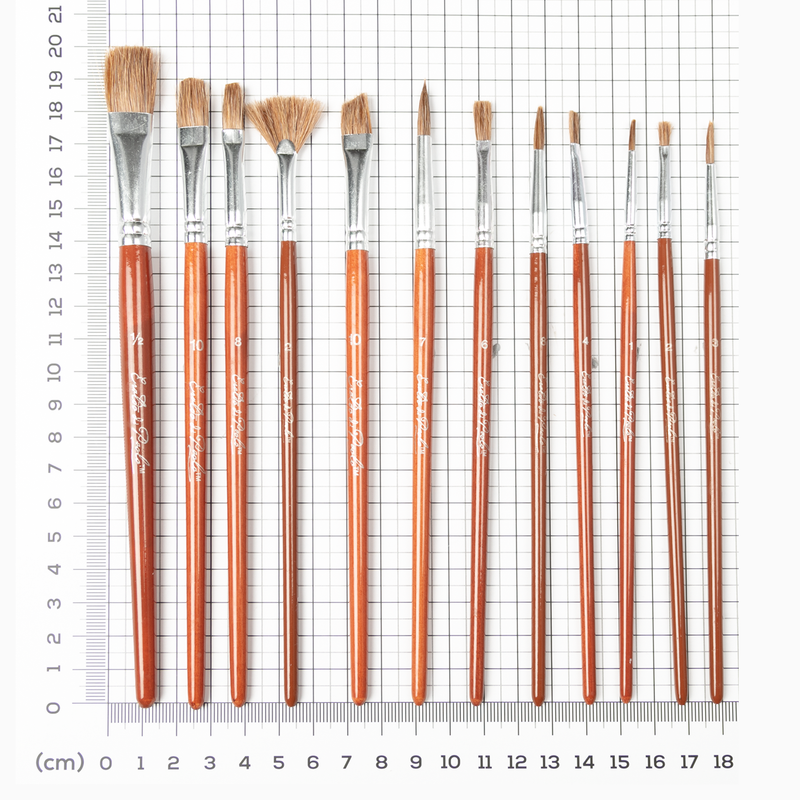Sienna Eraldo Di Paolo Watercolour & Acrylic Brush Set 12 Pack Brushes