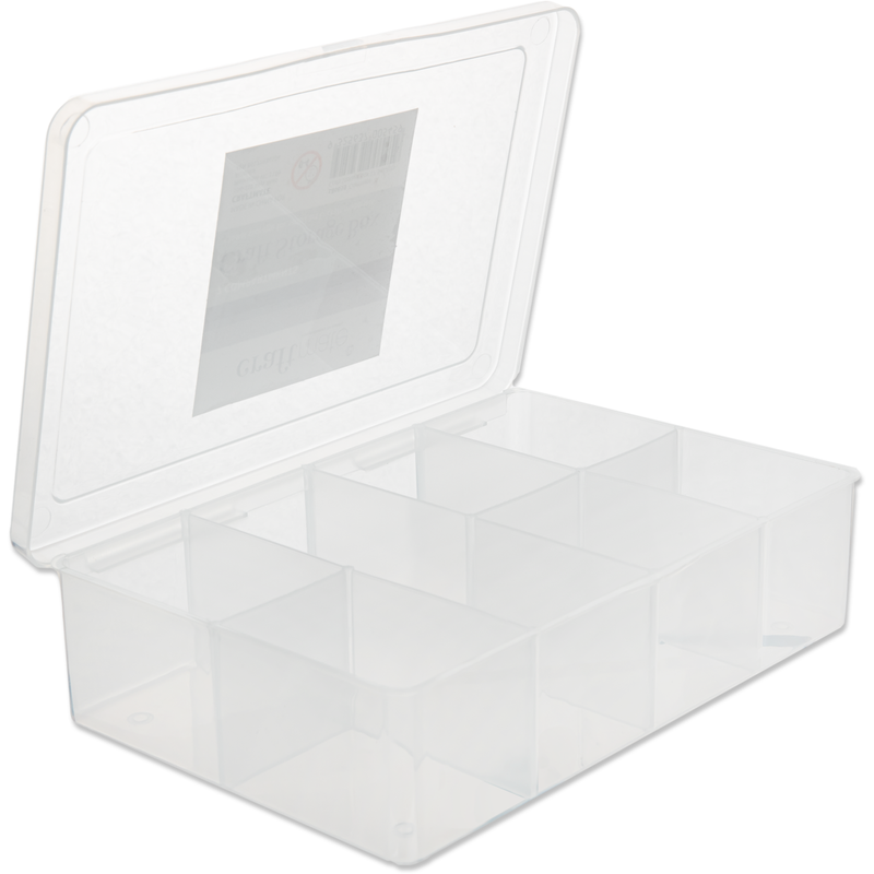 Lavender Craft Storage Box 7 Compartments 17.5 x 12cm Craft Storage