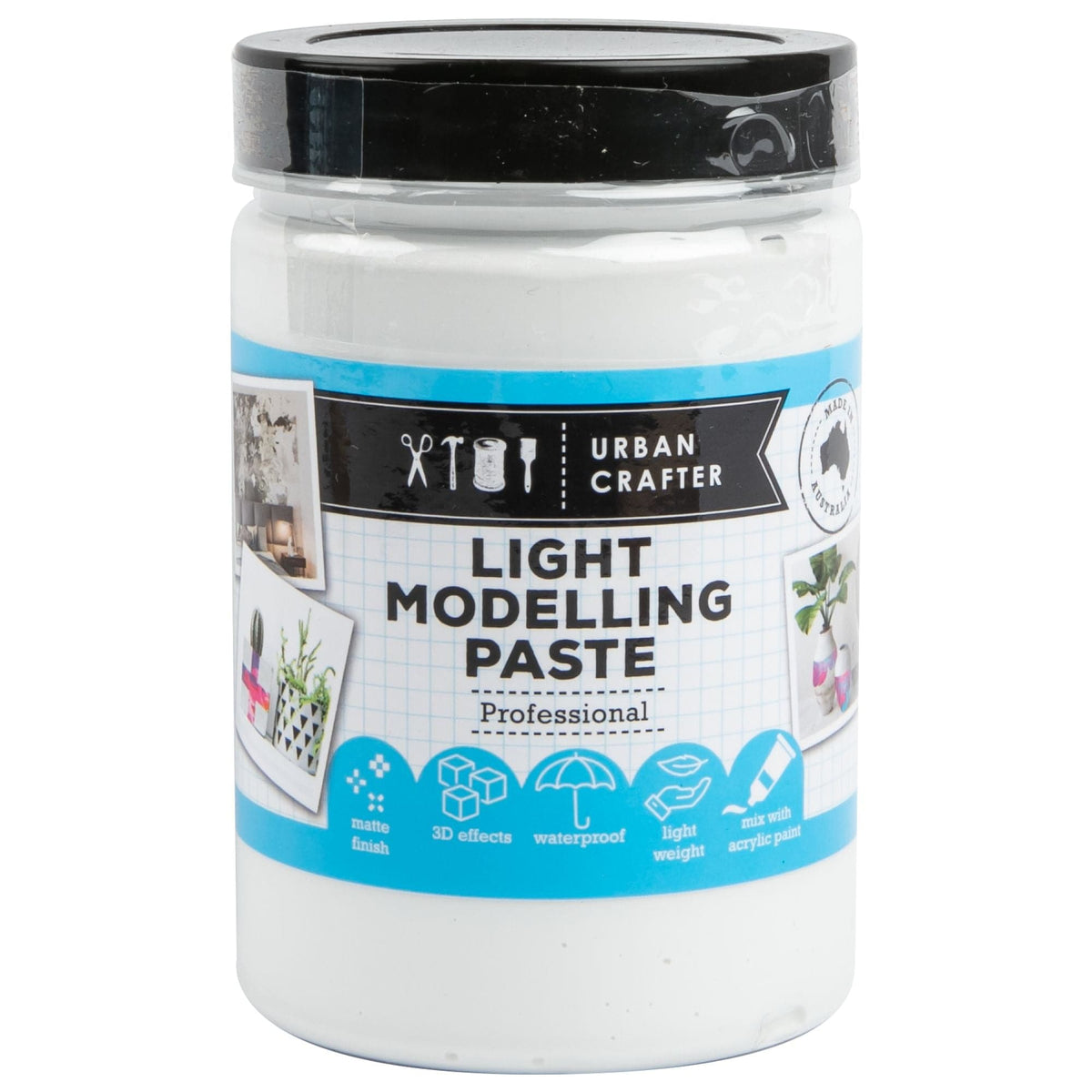 Light Sea Green Urban Crafter Professional Light Modelling Paste 250ml Acrylic Paints