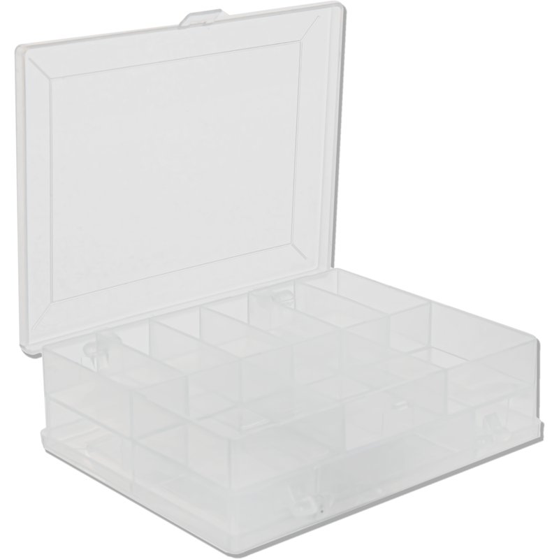 White Smoke Craft Storage Box 16 Compartment 12 x 9.5 x 3.3cm Craft Storage