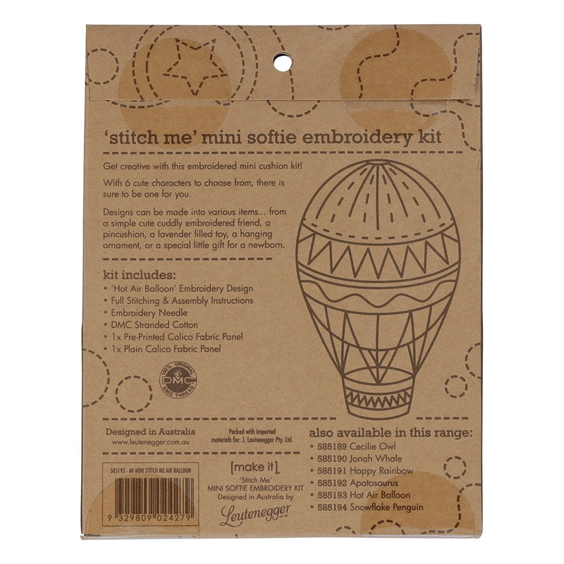 Rosy Brown Make It Mini Stitch Me Kit Air Balloon Needlework Kits