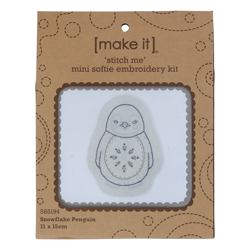 Gray Make It Mini Stitch Me Kit Penguin Needlework Kits