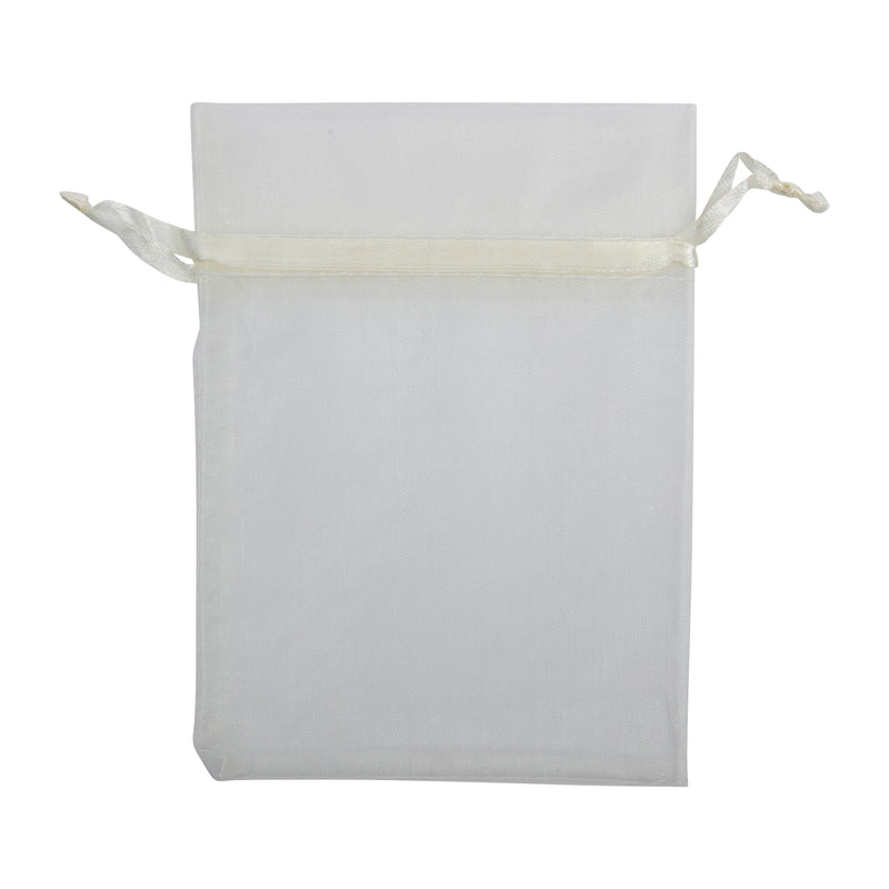 Gray Value Craft  Organza Small 17cm X 12.5cm Cream 5  Pieces Treat Bags Boxes and Fillers