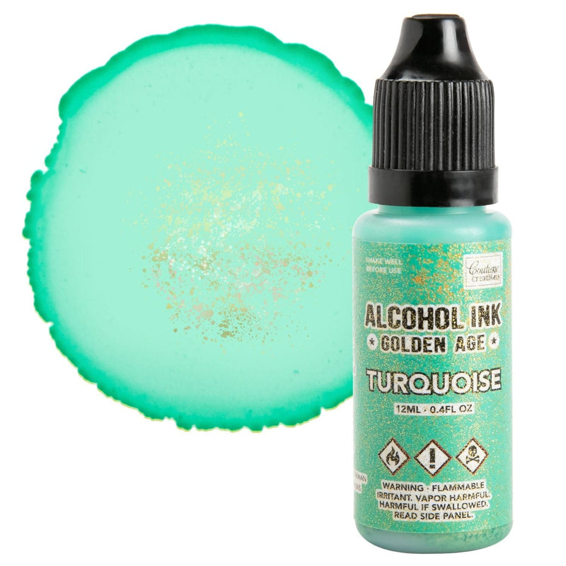Light Blue Alcohol Ink Couture Creations  - Golden Age - Turquoise - 12ml | 0.4fl oz Alcohol Ink