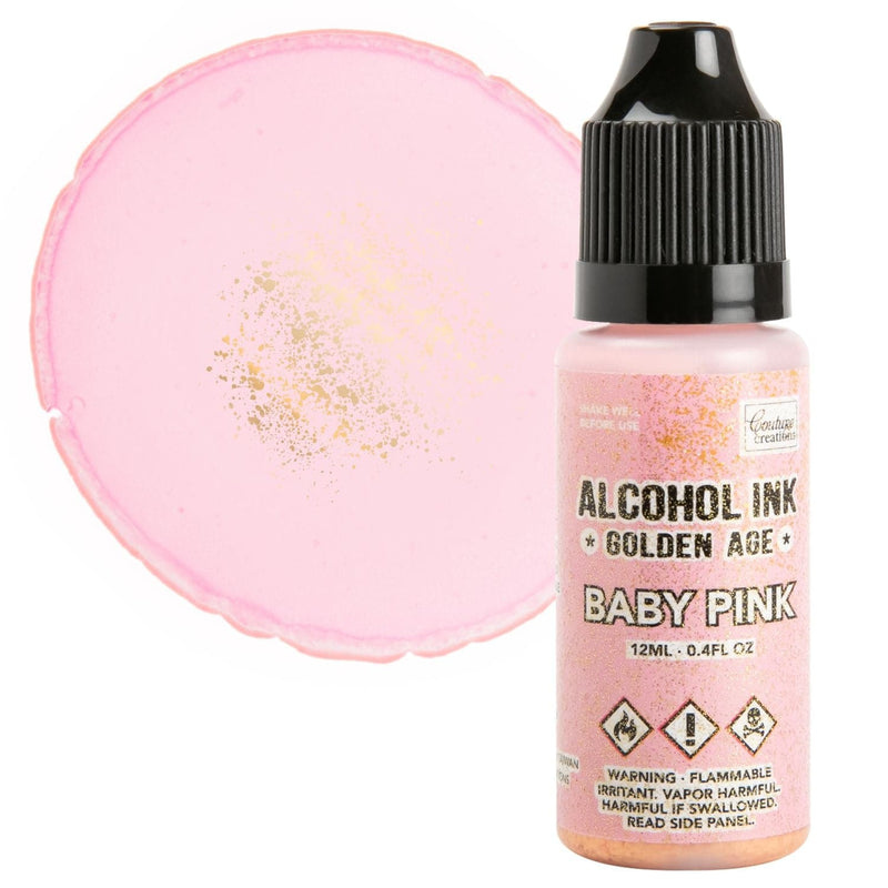 Misty Rose Alcohol Ink Couture Creations  - Golden Age - Baby Pink - 12ml | 0.4fl oz Alcohol Ink