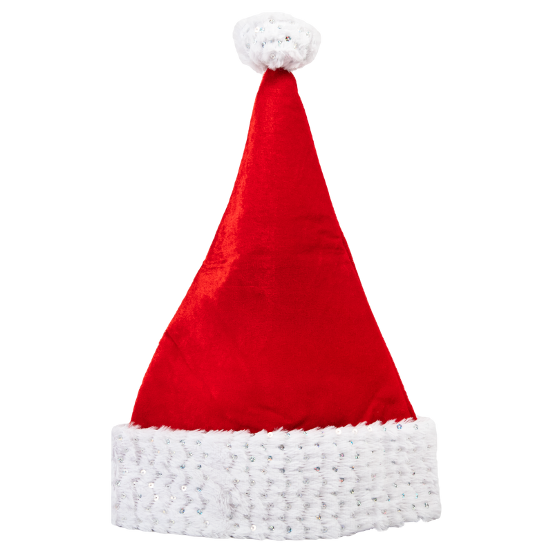 Lavender Christmas Deluxe Glitter Santa Hat Christmas