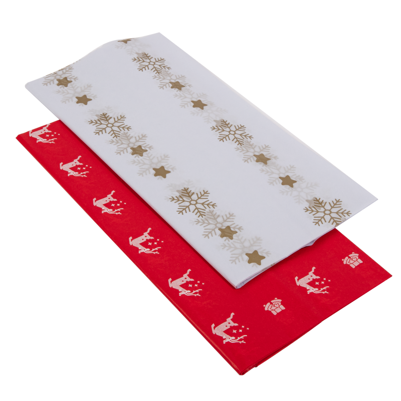 Light Gray Christmas Tissue Wrap 50x50cm (10 Sheets) Christmas