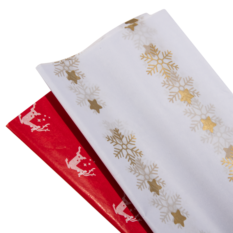 Light Gray Christmas Tissue Wrap 50x50cm (10 Sheets) Christmas