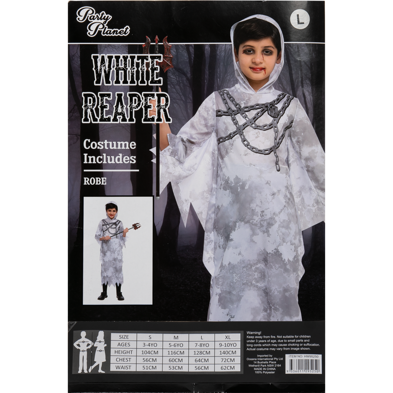 Gray Halloween The White Reaper Kids Costume-Large Halloween