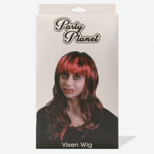 Dark Slate Gray Halloween Vixen Red and Black Wig Halloween