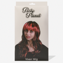 Dark Slate Gray Halloween Vixen Red and Black Wig Halloween