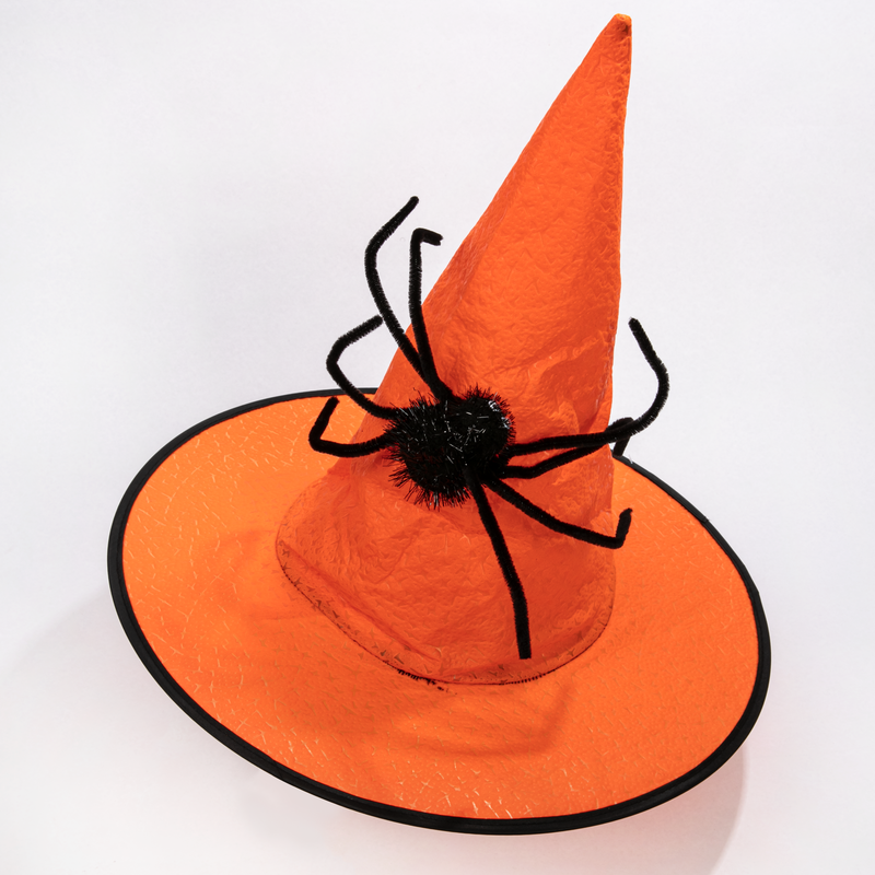 Tomato Halloween Witch Hat with Spider-Orange Halloween