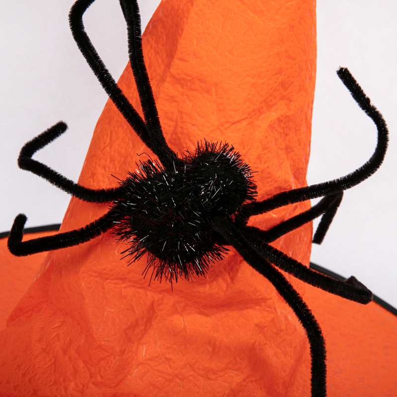 Chocolate Halloween Witch Hat with Spider-Orange Halloween