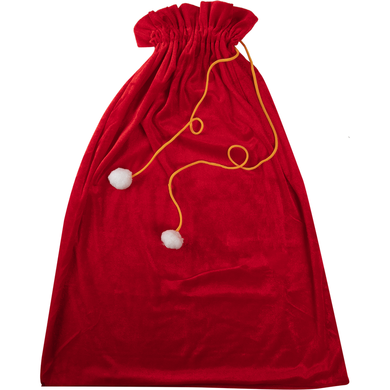 Dark Red Christmas Red Velvet Santa Sack 50x70cm Christmas