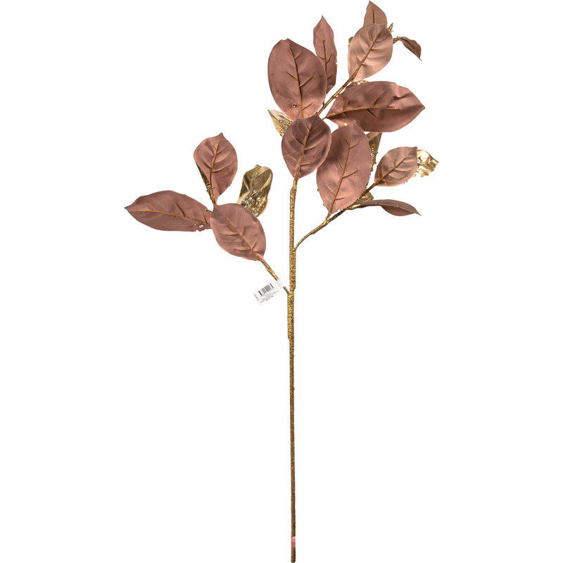 Sienna Christmas Magnolia Leaf with Gold Stem 91cm Christmas