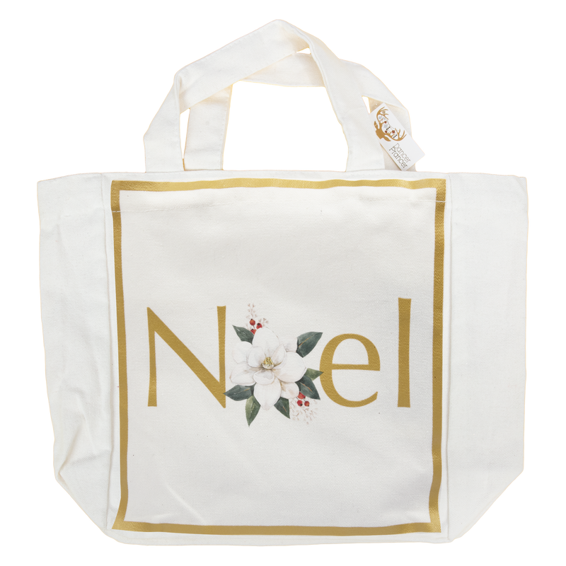 Antique White Christmas Noel Cotton Tote Bag 25x12x28cm Christmas