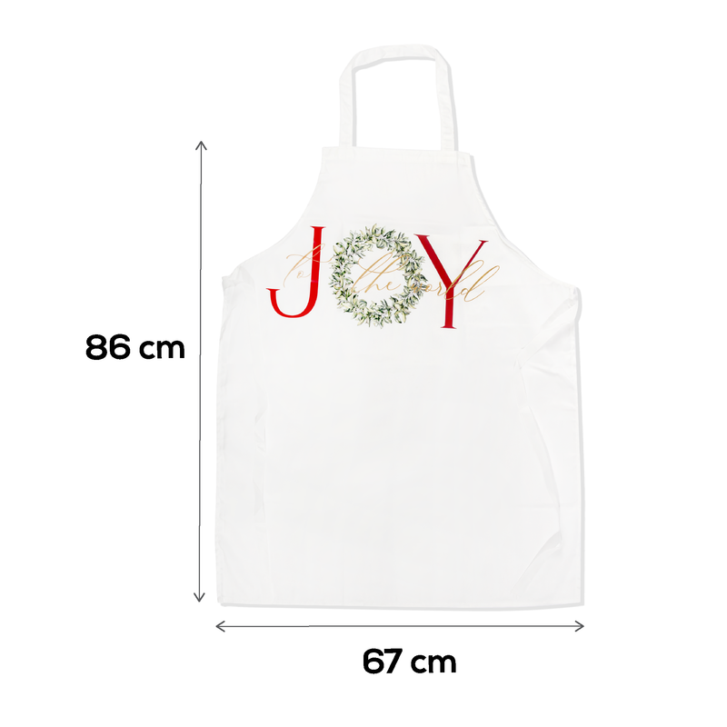 White Smoke Christmas Cotton Apron 86x67cm