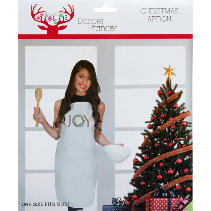 Light Gray Christmas Cotton Apron 86x67cm