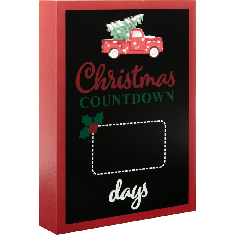 Black Christmas Countdown Blackboard 25 x18cm Christmas