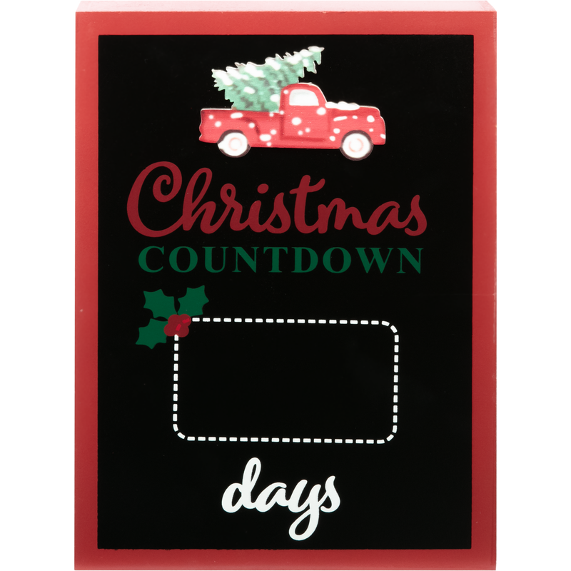 Black Christmas Countdown Blackboard 25 x18cm Christmas