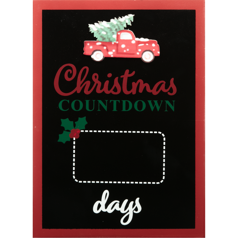 Black Christmas Countdown Blackboard 25 x18cm Christmas