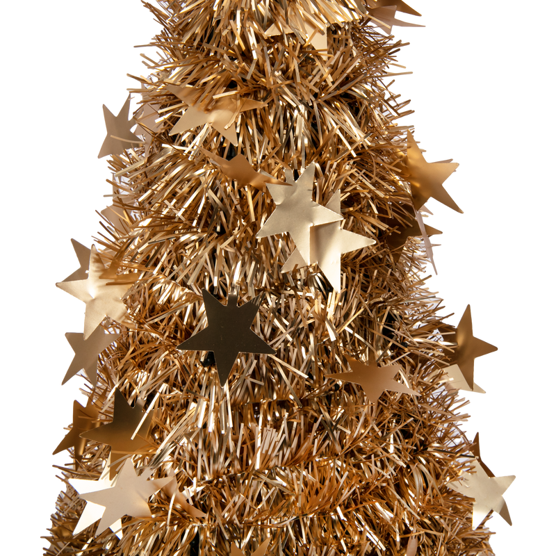 Sienna Christmas Gold Tinsel Table Tree 48cm Christmas