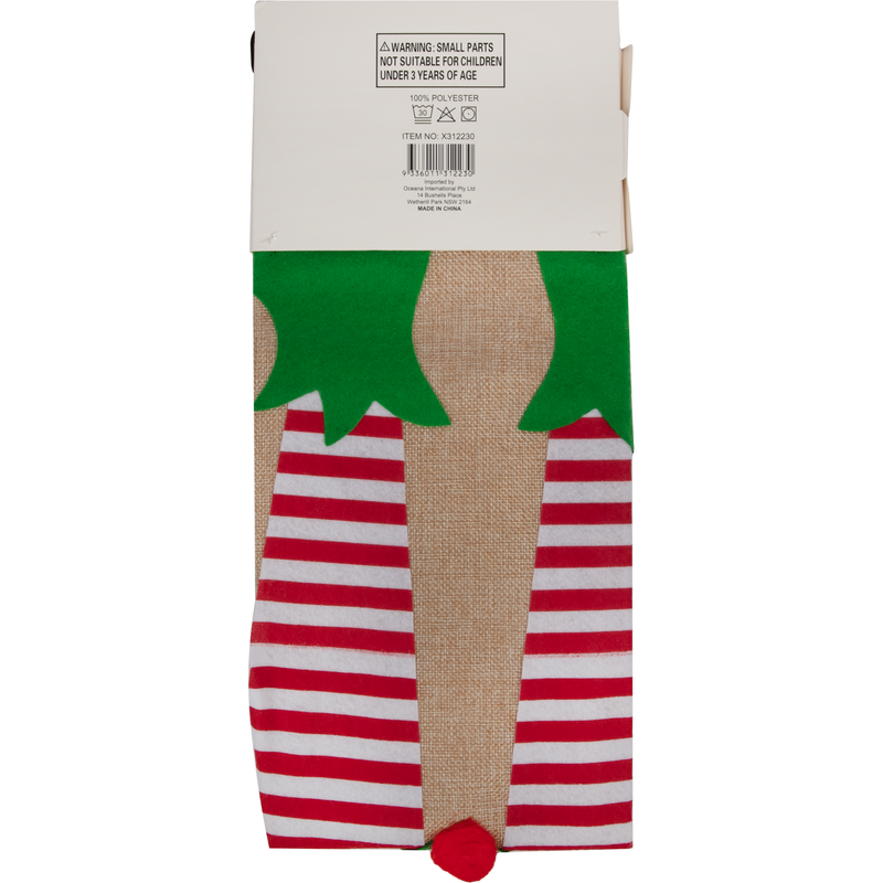 Gray Christmas Elf Legs Santa Sack 50x70cm Christmas