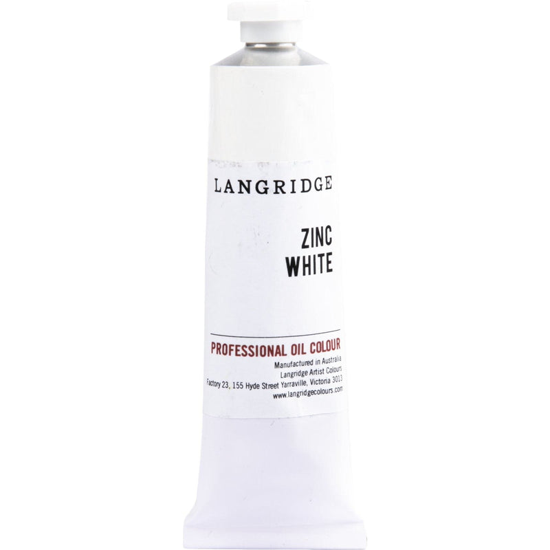 Dark Gray Langridge Professional Oil Colour 40ml Zinc White S1 Oil Paints