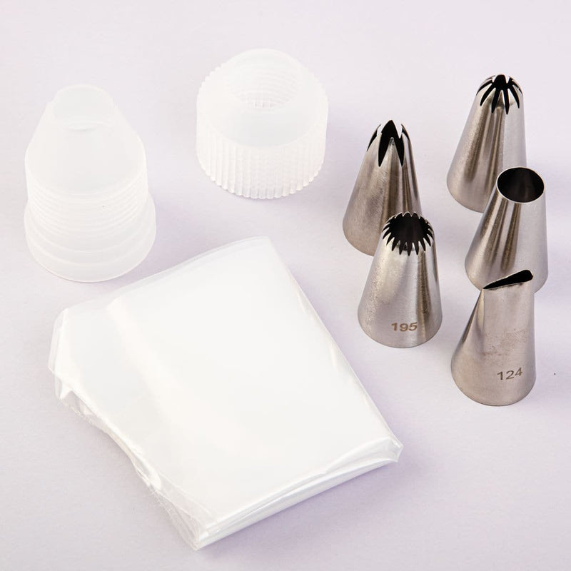 Light Gray Mondo Cupcake Decorating Set Ingredients and Edibles - Cake Decorating