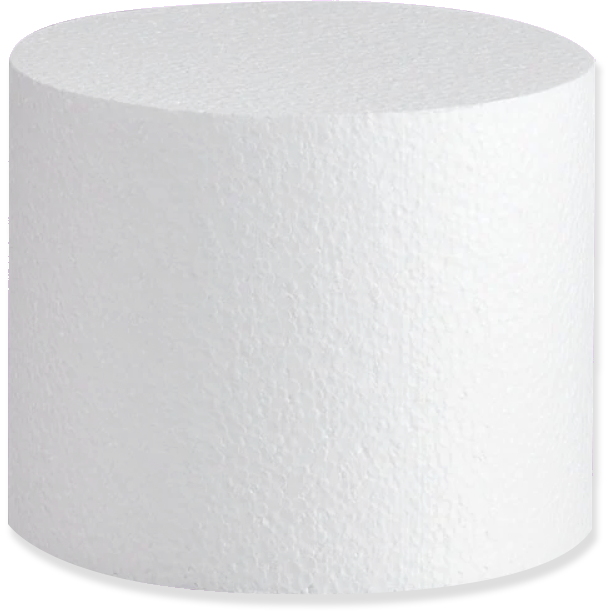 Light Gray Foam Cake Dummy Square 3 x 4 inches Cake Decorating