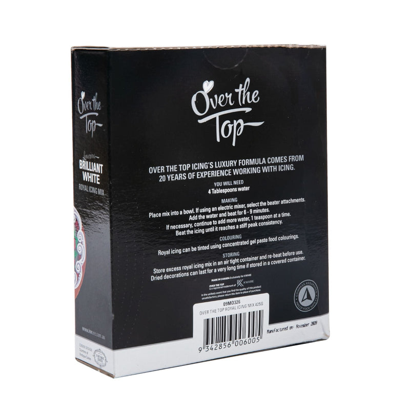 Black Over The Top Royal Icing Mix  425G Ingredients and Edibles - Cake Decorating