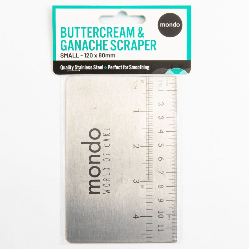 White Smoke Mondo Buttercream & Ganache Scraper Stainless Steel 120X80Mm Cake Decorating Tools