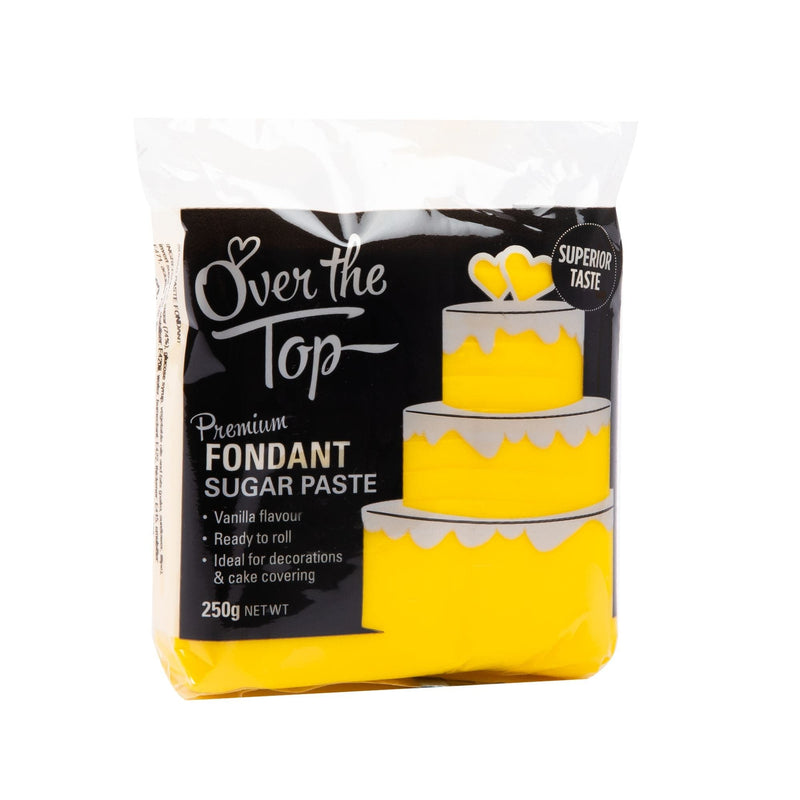 Gold Over The Top Sun Yellow Premium Fondant 250G Ingredients and Edibles - Cake Decorating