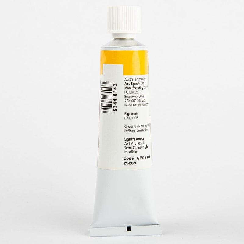 White Smoke Art Spectrum Art Prism Oil Paint  40mL Cadmium Yellow Deep Hue Oil Paints