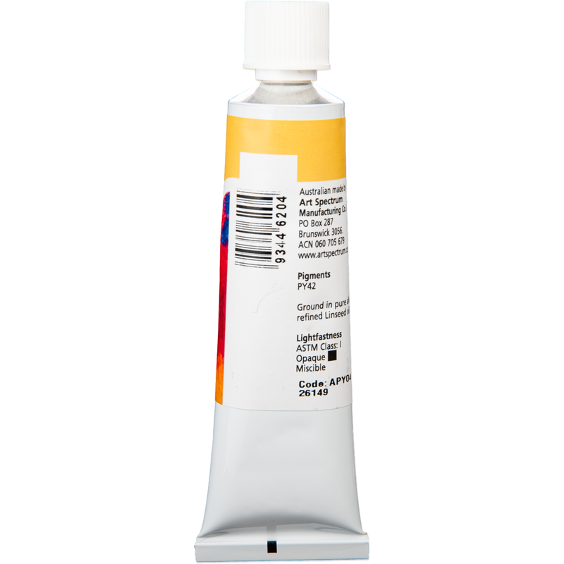 Light Gray Art Spectrum Art Prism Oil Paint  40mL Yellow Ochre Oil Paints