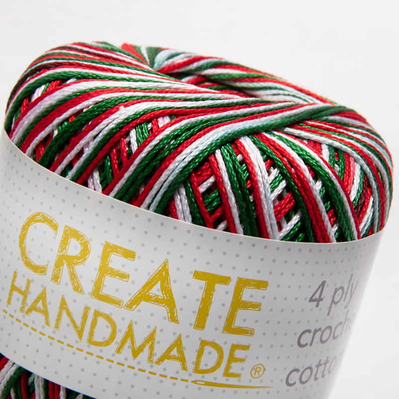 Light Gray Create Handmade Crochet Cotton Ver Xmas (4 Ply) Knitting and Crochet Yarn