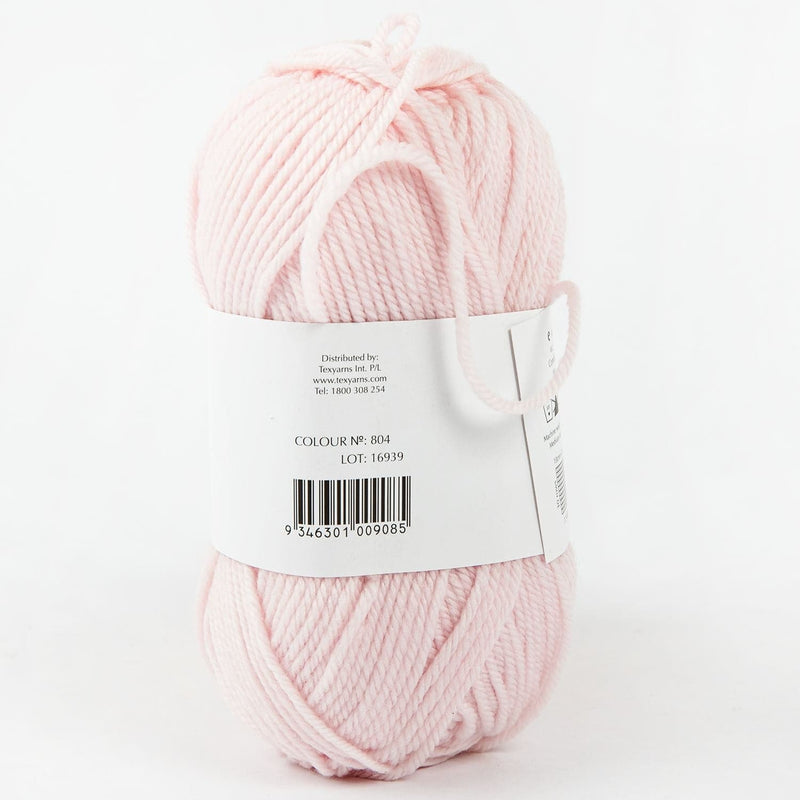 Beige Peppin 8 Ply 100% Australian Fine Merino Wool Superwash 50 Gram Ball - col: 804 Petal Knitting and Crochet Yarn