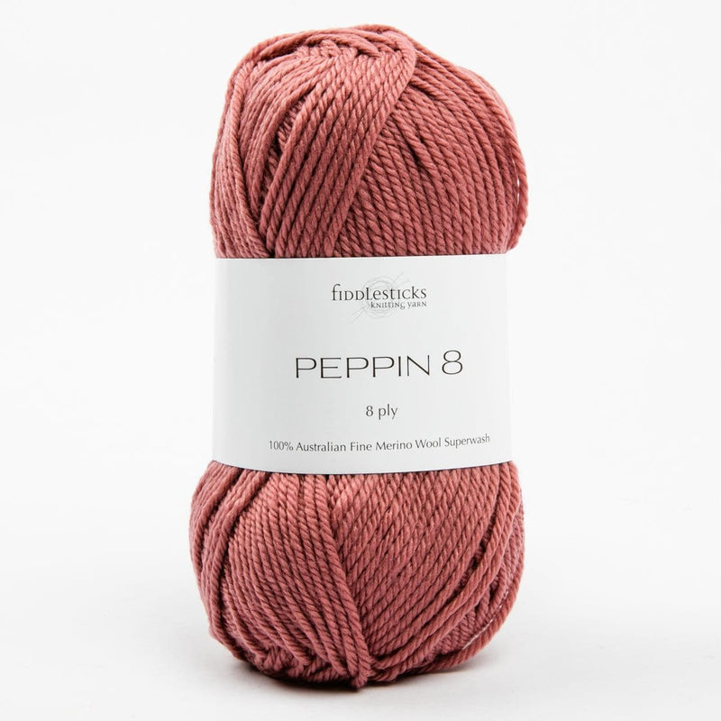 White Smoke Peppin 8 Ply 100% Australian Fine Merino Wool Superwash 50 Gram Ball - col: 808 Musk Knitting and Crochet Yarn