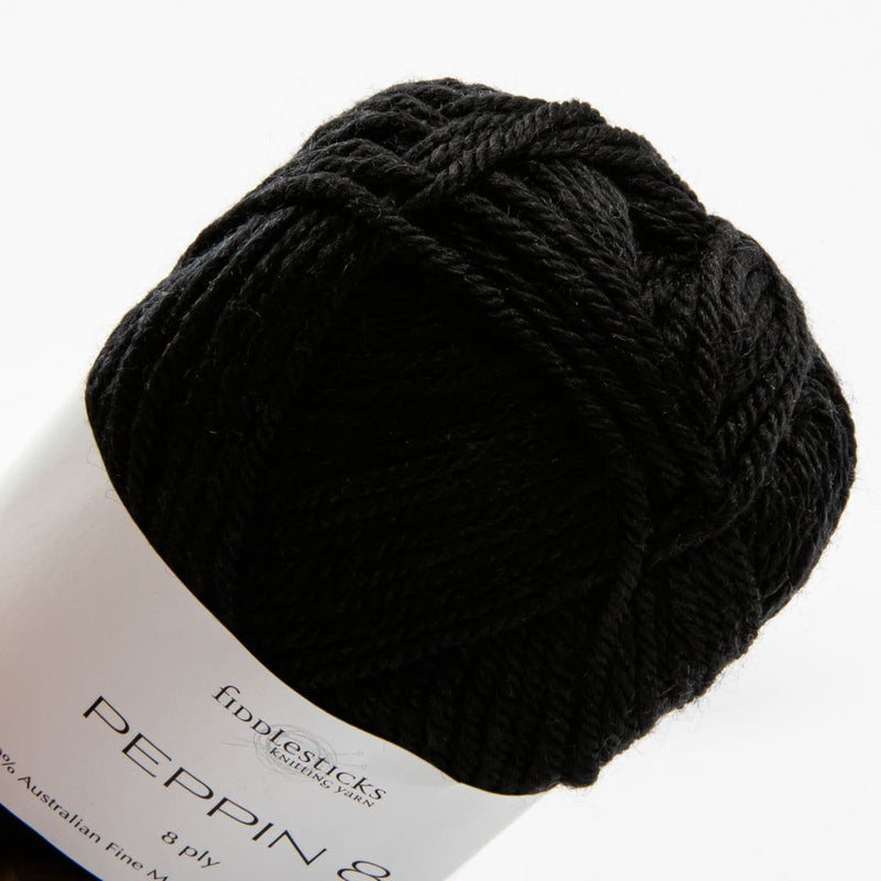 Lavender Peppin 8 Ply 100% Australian Fine Merino Wool Superwash 50 Gram Ball - Ply 100% Australian Fine Merino Wool Superwash 50 Gram Ball - col: 820 Very Dark Navy Knitting and Crochet Yarn