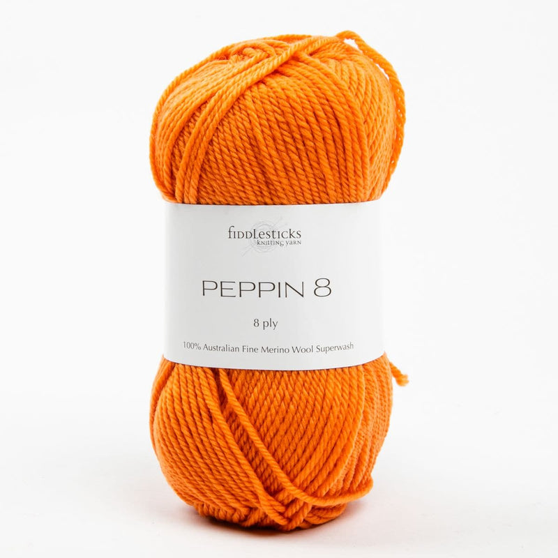 Chocolate Peppin 8 Ply 100% Australian Fine Merino Wool Superwash 50 Gram Ball - col: 824 Copper Knitting and Crochet Yarn