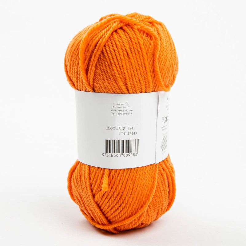 Chocolate Peppin 8 Ply 100% Australian Fine Merino Wool Superwash 50 Gram Ball - col: 824 Copper Knitting and Crochet Yarn