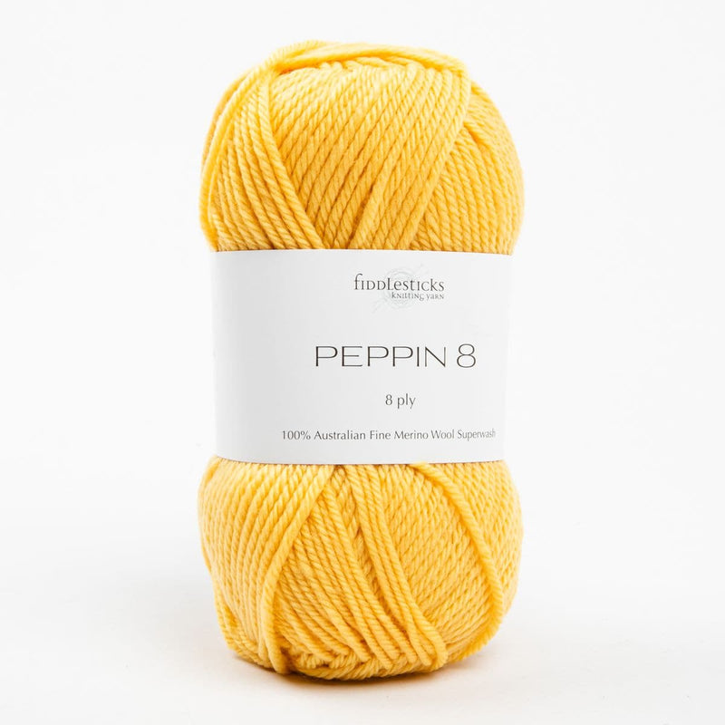 Sandy Brown Peppin 8 Ply 100% Australian Fine Merino Wool Superwash 50 Gram Ball - col: 825 Butter Knitting and Crochet Yarn