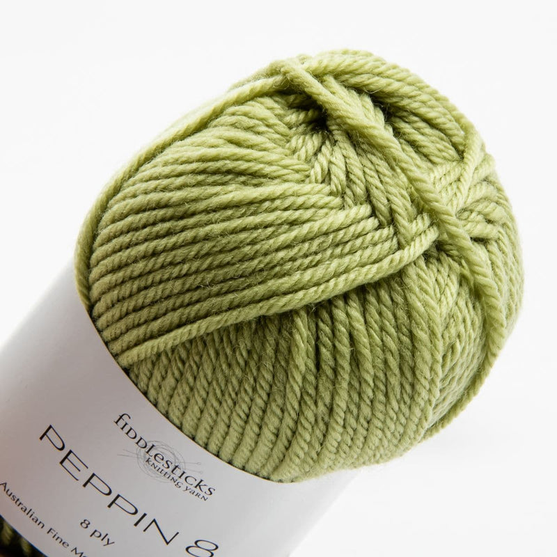 Beige Peppin 8 Ply 100% Australian Fine Merino Wool Superwash 50 Gram Ball - col: 829 Leaf Knitting and Crochet Yarn