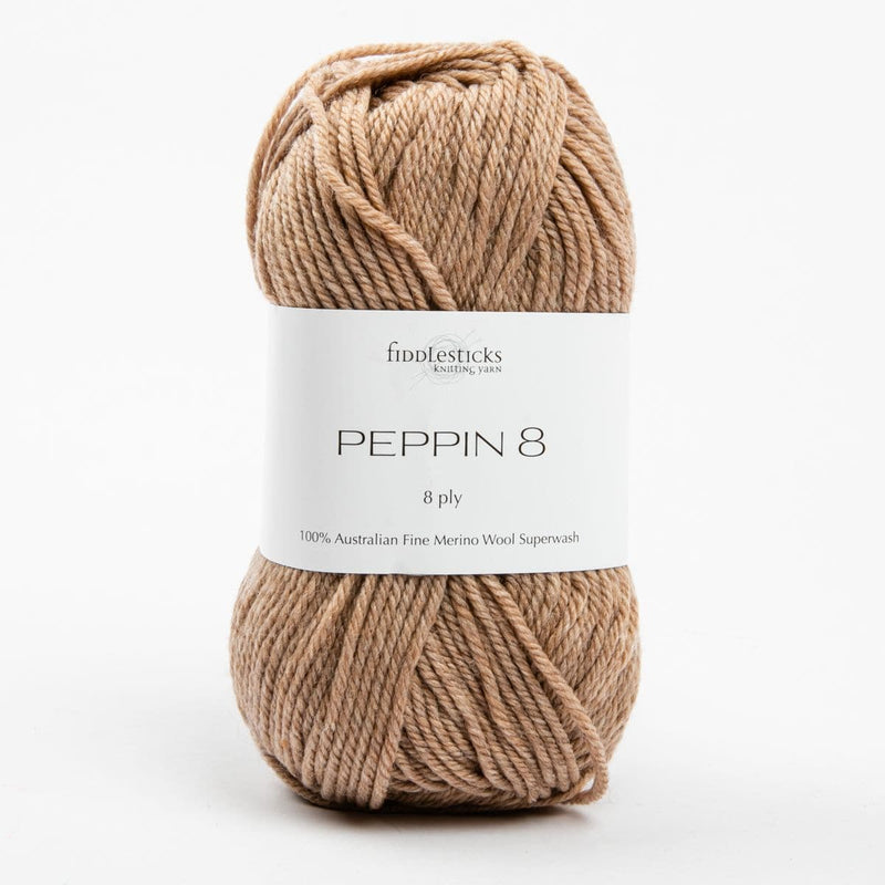 White Smoke Peppin 8 Ply 100% Australian Fine Merino Wool Superwash 50 Gram Ball - col: 835 Stone Knitting and Crochet Yarn