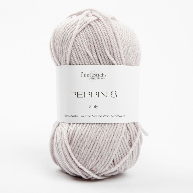 White Smoke Peppin 8 Ply 100% Australian Fine Merino Wool Superwash 50 Gram Ball - col: 837 Slate Knitting and Crochet Yarn
